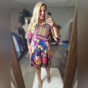 Honeyme Retro Floral Shift Dress
